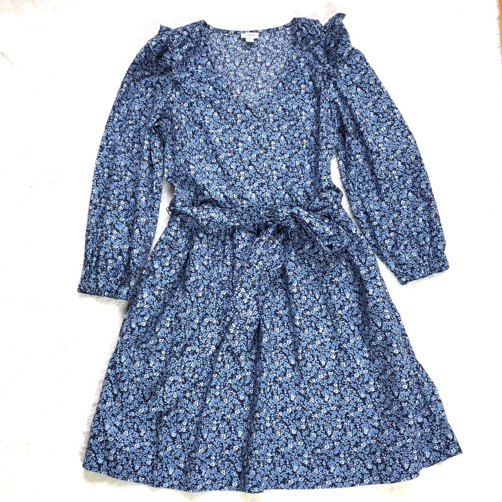 J. Crew Lightweight Cotton Puff-Sleeve Mini Dress